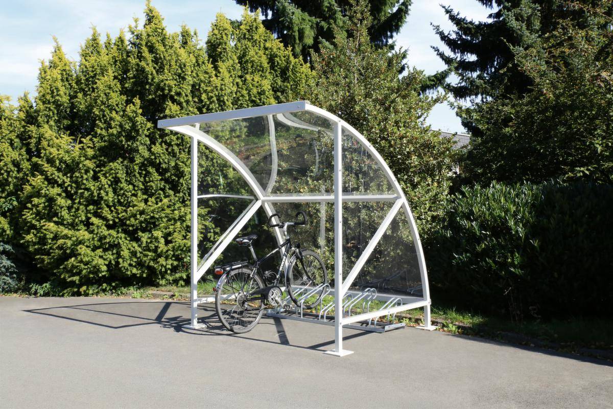 Fahrradüberdachung,HxBxT 2290x2090x2180mm,Dach Polycarbonat,Gestell RAL5010-0