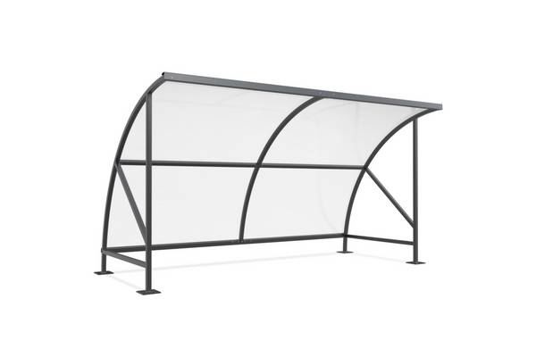 Fahrradüberdachung,HxBxT 2290x4130x2180mm,Dach Polycarbonat,Gestell RAL7016