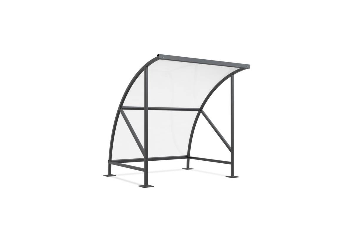 Fahrradüberdachung,HxBxT 2290x2090x2180mm,Dach Polycarbonat,Gestell RAL7016-1