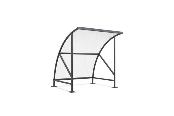 Fahrradüberdachung,HxBxT 2290x2090x2180mm,Dach Polycarbonat,Gestell RAL7016
