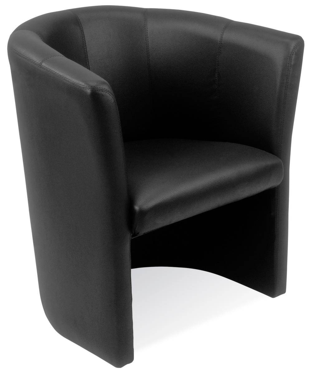 Sessel,1-Sitzer,Kunstleder schwarz,HxB 770x690mm
