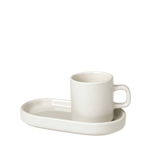 Espressotassen-Set,2 Tassen,2 Ablagen,Keramik,hellbeige,50ml je Tasse