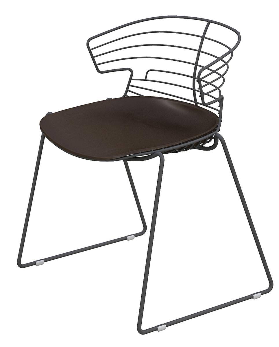 Outdoor-Besucherstuhl,Kufengestell anthrazit,Sitzschale anthrazit-1