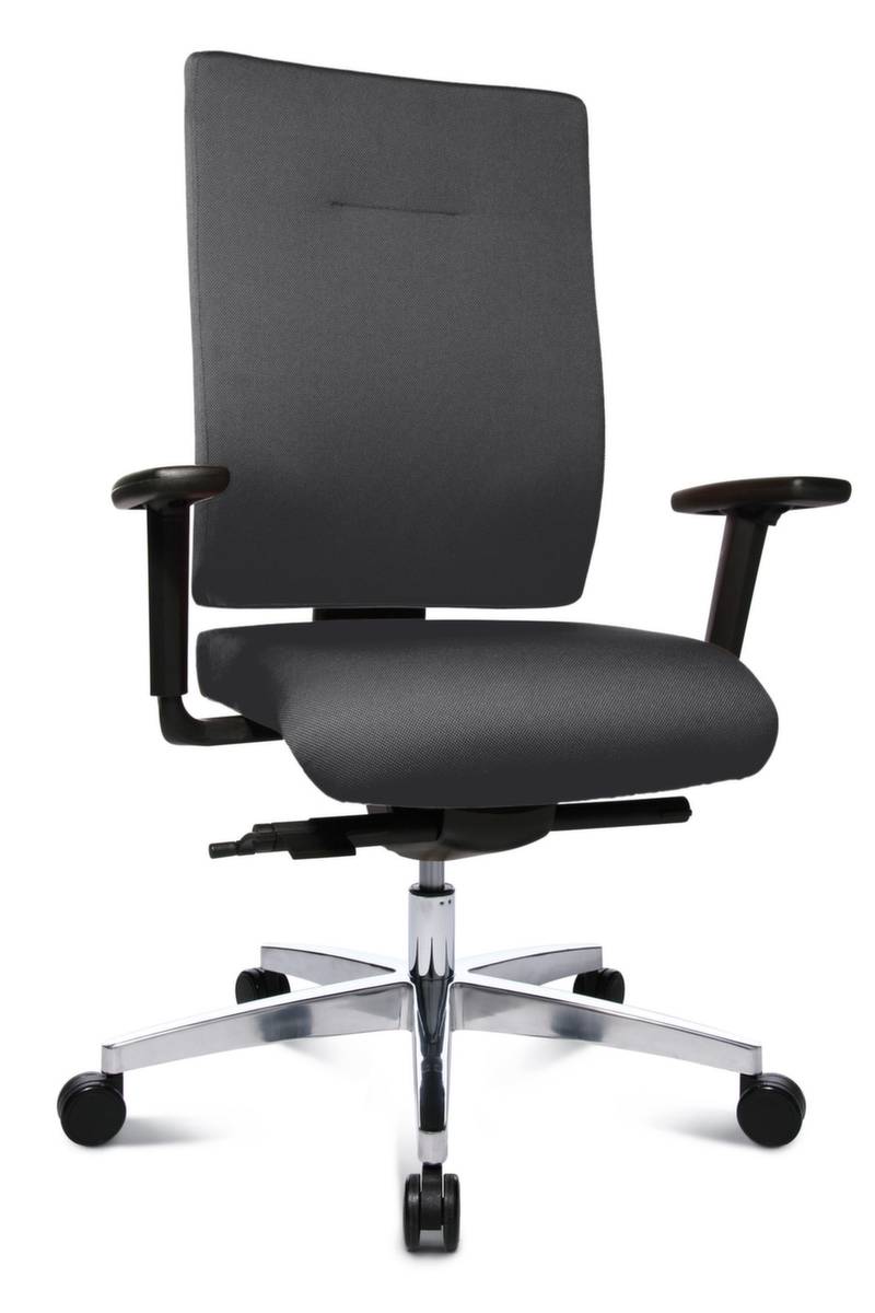 Bürodrehstuhl,Synchronmech.,m. Armlehnen,Sitz Polyester anthrazit,Sitz Stoff anthrazit,Sitz HxBxT 430-520x480x460-510mm-0