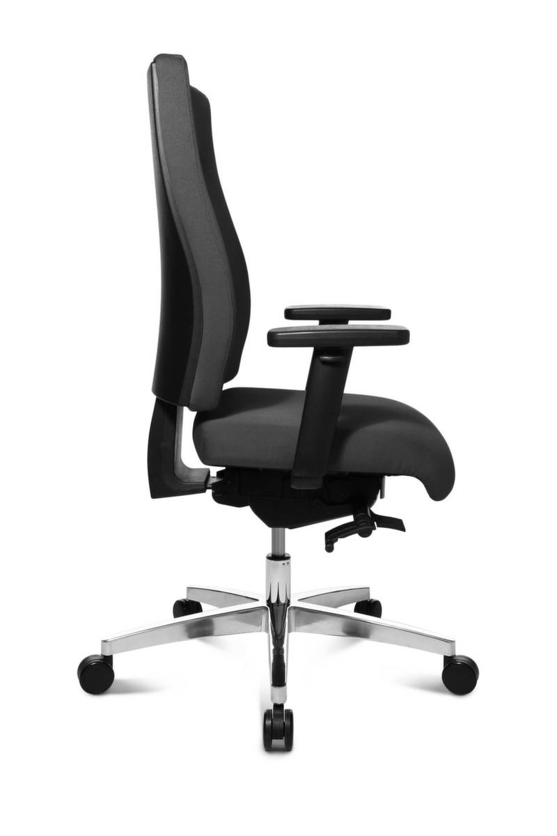 Bürodrehstuhl,Synchronmech.,m. Armlehnen,Sitz Polyester anthrazit,Sitz Stoff anthrazit,Sitz HxBxT 430-520x480x460-510mm-1