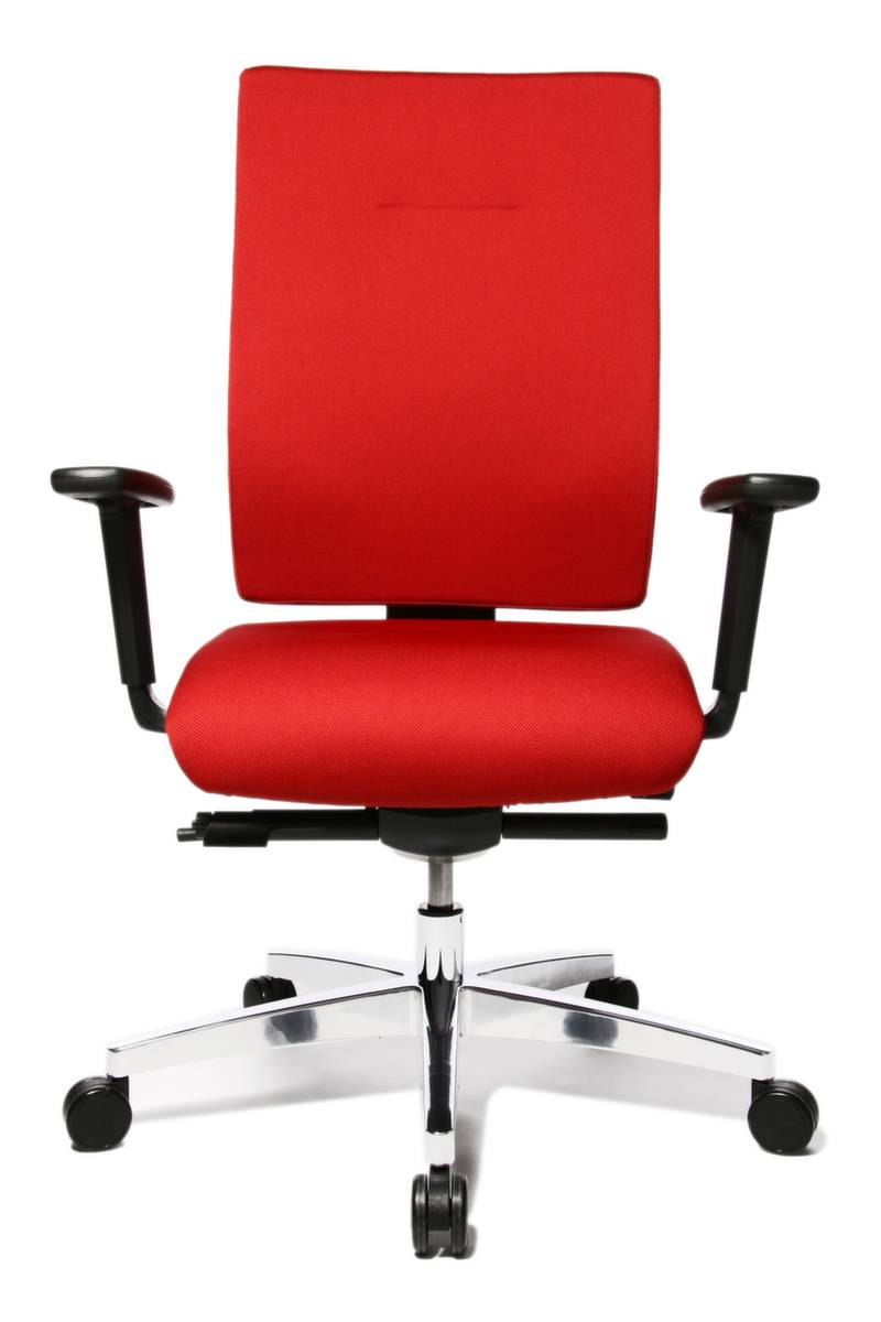 Bürodrehstuhl,Synchronmech.,m. Armlehnen,Sitz Polyester rot,Sitz Stoff rot,Sitz HxBxT 430-520x480x460-510mm-0