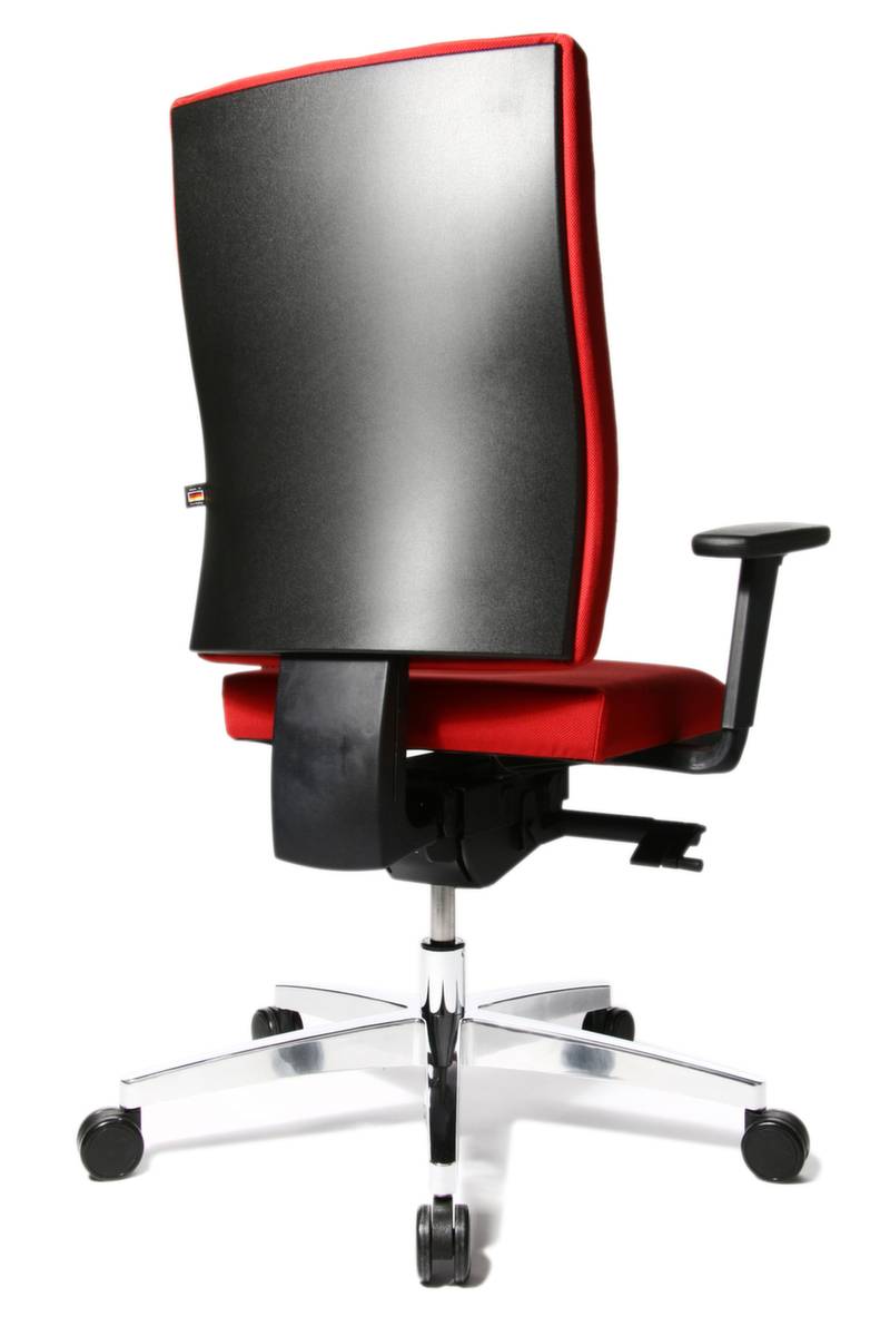 Bürodrehstuhl,Synchronmech.,m. Armlehnen,Sitz Polyester rot,Sitz Stoff rot,Sitz HxBxT 430-520x480x460-510mm-3
