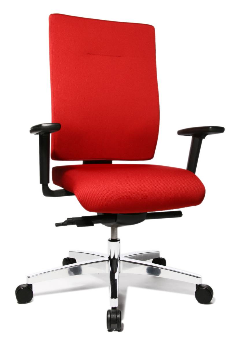 Bürodrehstuhl,Synchronmech.,m. Armlehnen,Sitz Polyester rot,Sitz Stoff rot,Sitz HxBxT 430-520x480x460-510mm-4