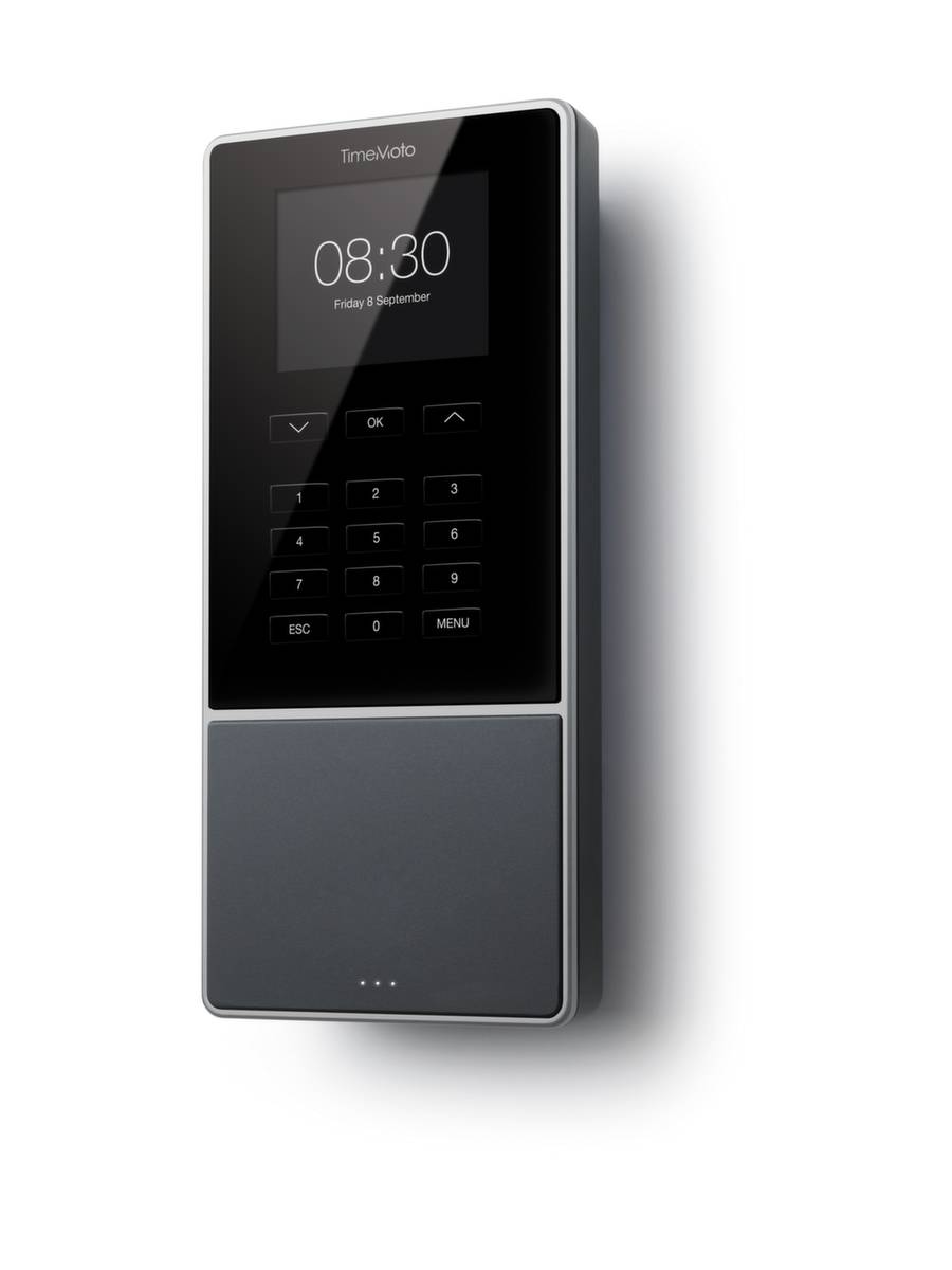 Zeiterfassungssystem,Display 2,8" TFT,200 Benutzer,max. 10000 Zeiteinträge,RFID/Pin,128 MB Speicher-0