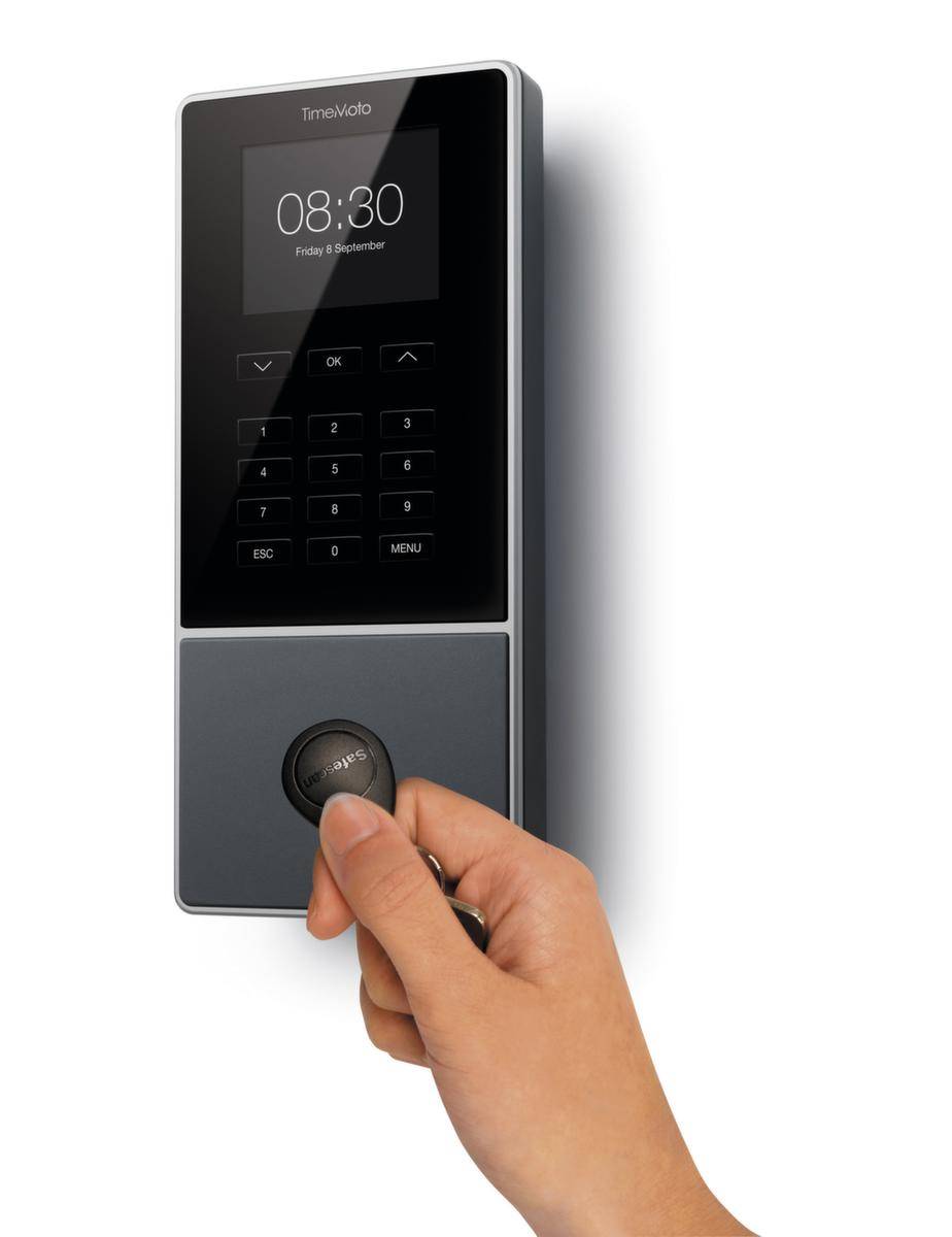 Zeiterfassungssystem,Display 2,8" TFT,200 Benutzer,max. 10000 Zeiteinträge,RFID/Pin,128 MB Speicher-1