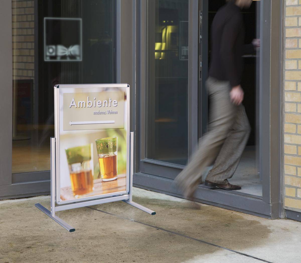 Kundenstopper Outdoor DIN A1 Außenbereich silber-2
