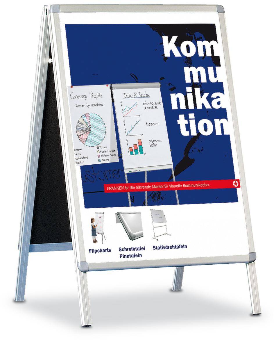 Kundenstopper Standard DIN A2 Aluminium silber-3
