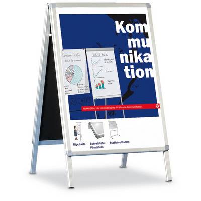 Kundenstopper Standard DIN A2 Aluminium silber-3