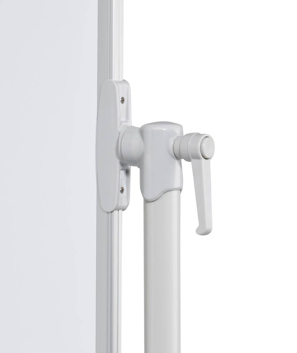 Mobiles Whiteboard,H 1950mm,Tafel HxB 1200x1800mm,lackiert,magnethaftend,Tafel weiß,2 Schreibflächen,Ablageleiste-2