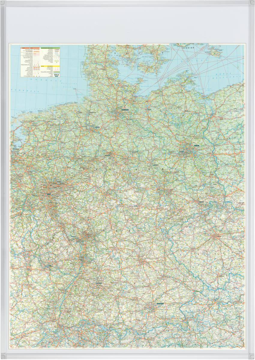 Moderationskarte 100x140cm Straßenkarte Deutschland-3