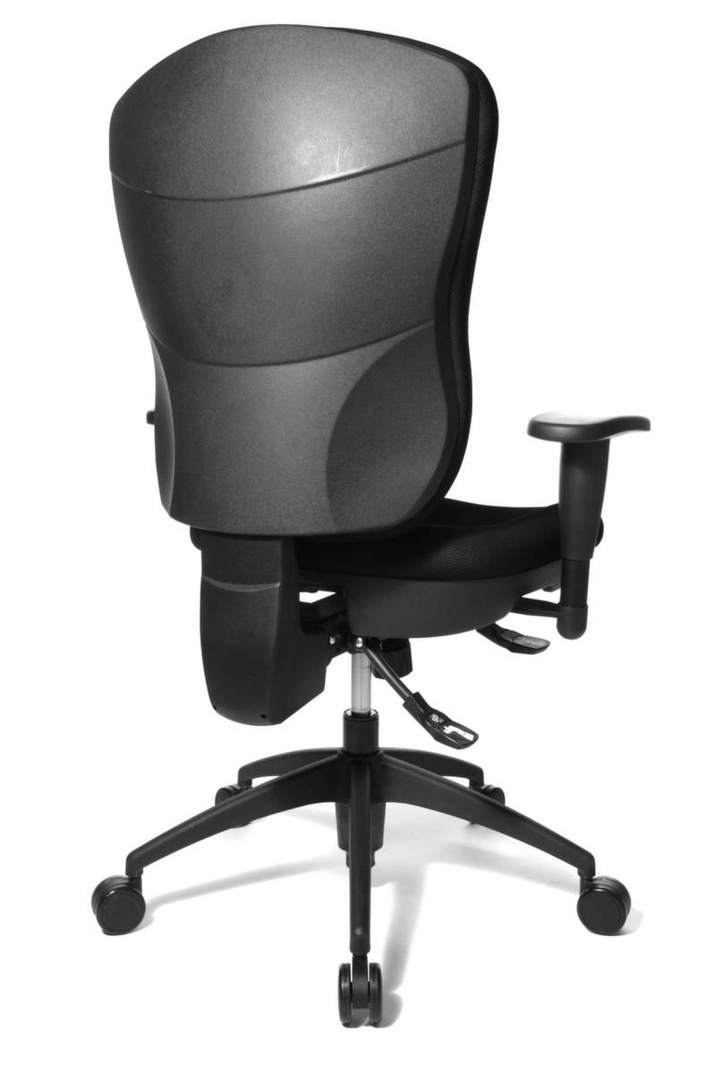 Bürodrehstuhl,Synchronmech.,Sitz Stoff schwarz,Sitz H 430-550mm,hoher Rücken,Rücken Stoff schwarz-1