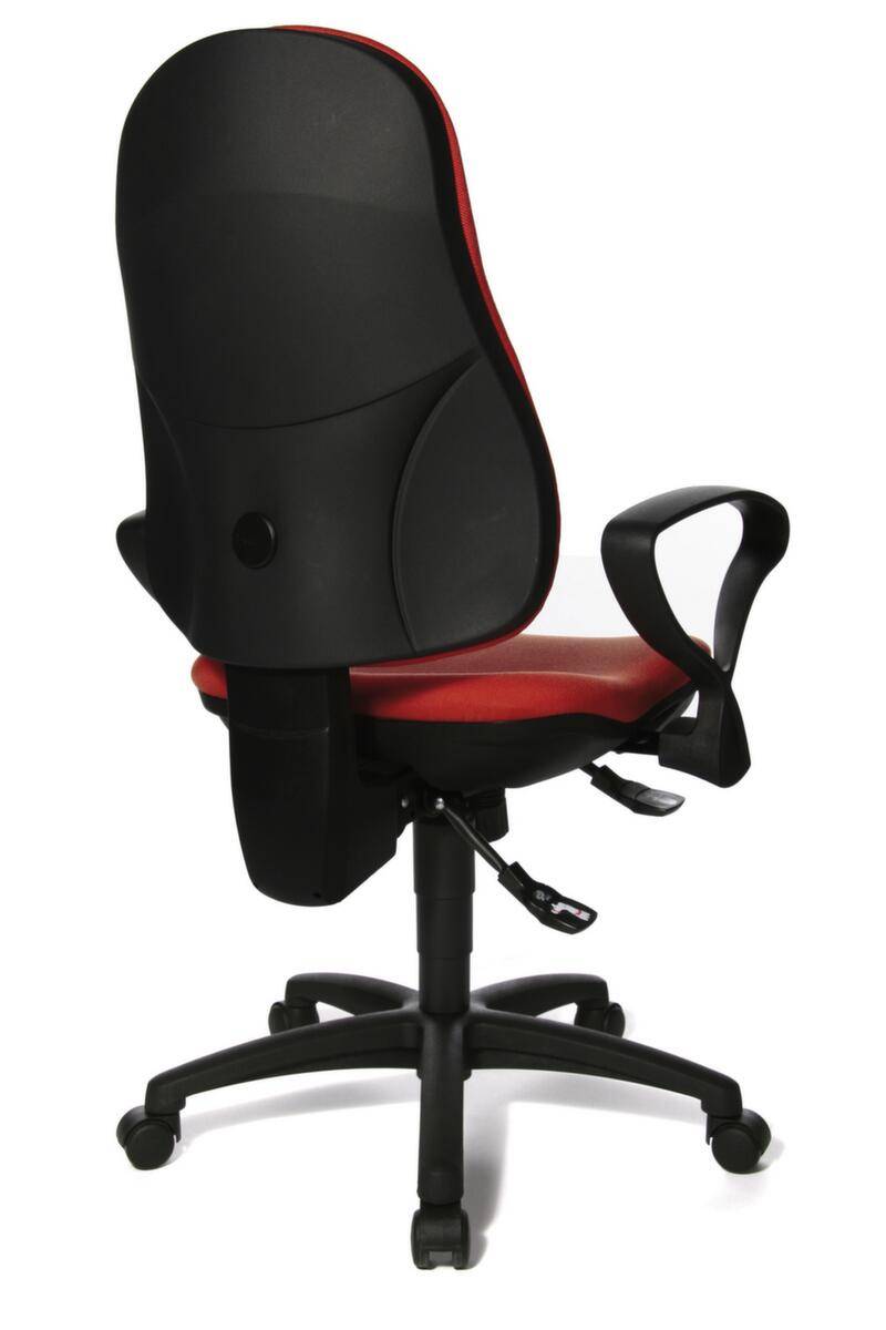 Bürodrehstuhl,Synchronmech.,Sitz Stoff rot,Sitz H 420-550mm,konturgeformte Rückenlehne,Rücken Stoff rot-1