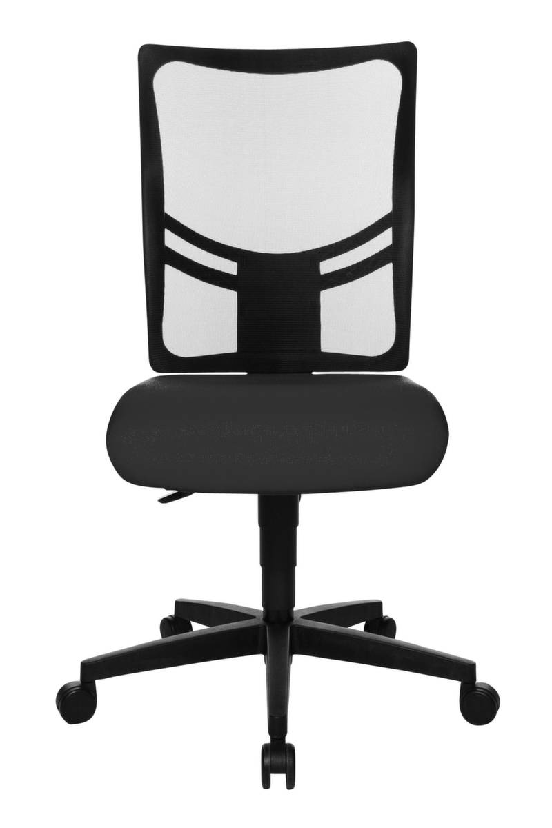 Bürodrehstuhl,Permanentkontakt-Mechanik,Sitz PP schwarz,Sitz Stoff schwarz,Sitz H 380-500mm