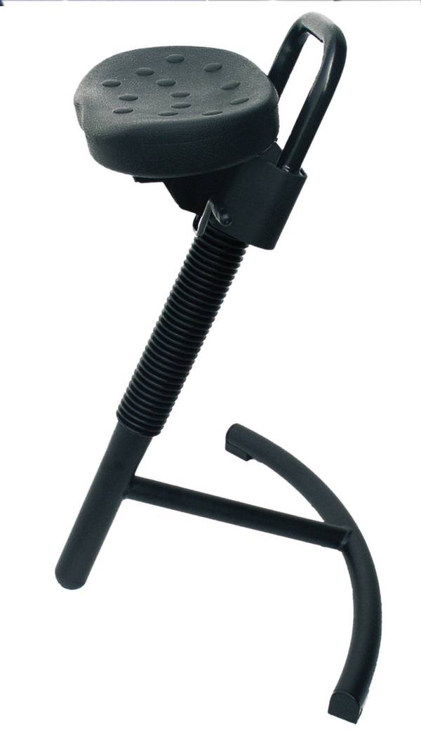 Stehhilfe,Sitz PU-Schaum schwarz,Sitz H 645-825mm,Gestell schwarz
