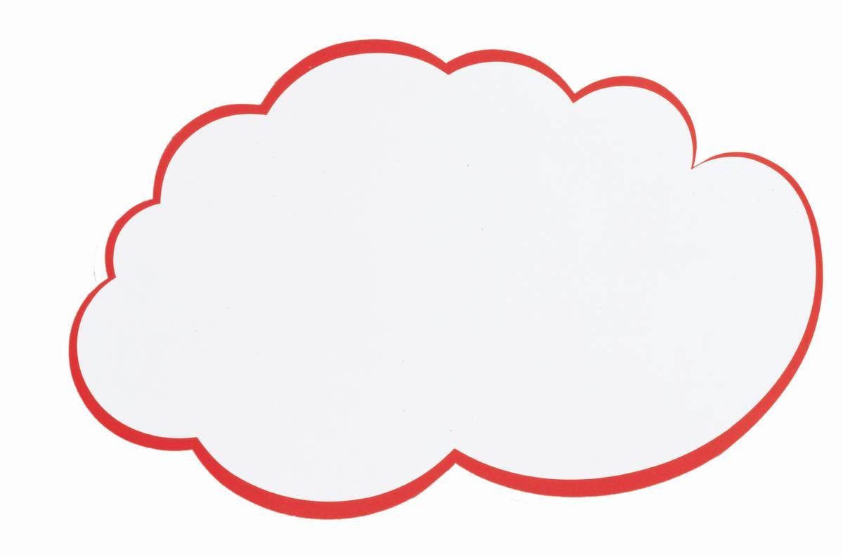 Moderationskarte 14x23cm Wolke ws/rt 20 St./Pack.-1