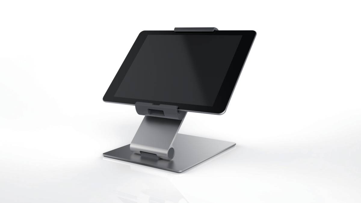 Tablet-Tischständer,HxBxT 242x155x183mm,Gestell metallic-silber-0