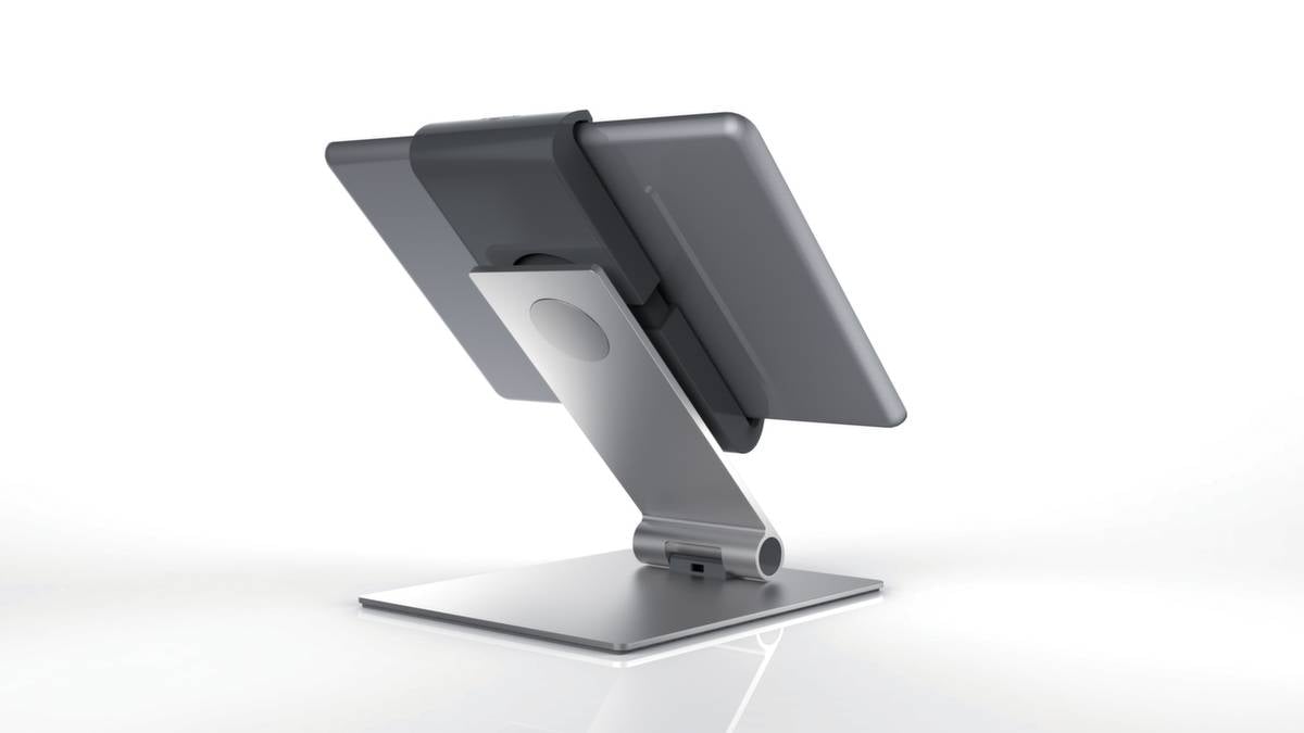 Tablet-Tischständer,HxBxT 242x155x183mm,Gestell metallic-silber-1