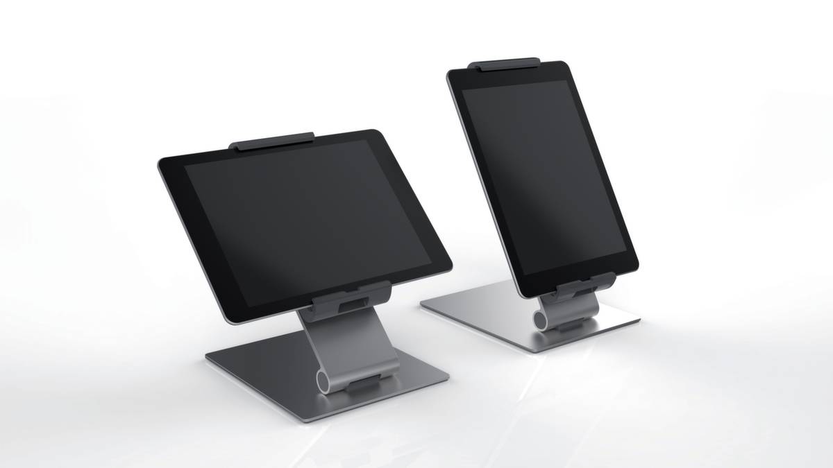 Tablet-Tischständer,HxBxT 242x155x183mm,Gestell metallic-silber-2