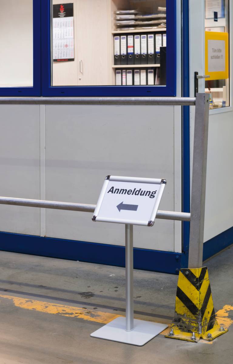 Infodisplay,H 1200mm,Rahmen,Rahmen Alu,Gestell silber-1