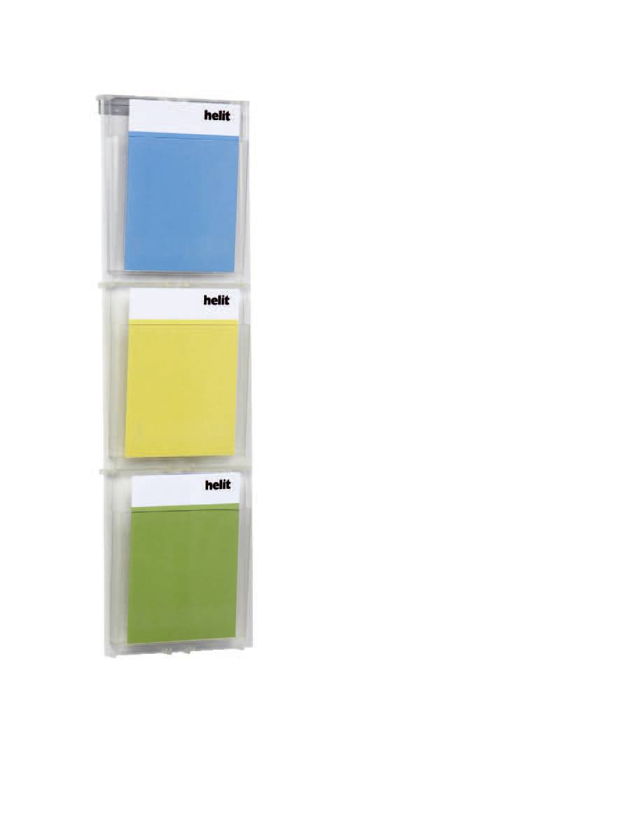 Wandprospekthalter,HxBxT 978x284x54mm,f. 3xDIN A4,Ablage(n) transparent,Gestell transparent-0