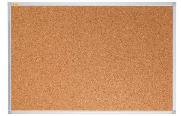 Pinntafel,HxB 900x1200mm,Tafel Kork,braun,pinnbar,Rahmen Alu,silber