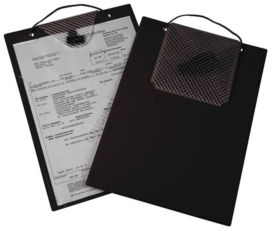 Auftragstasche m.Klettverschluss u.Kordel DIN A4 schwarz VE 10 St.-2