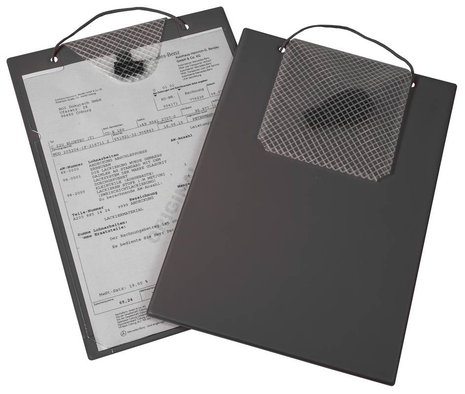 Auftragsmappe,m. Kordel,Schlüsselfach,f. DIN A4,hochfeste Folie,grau-0