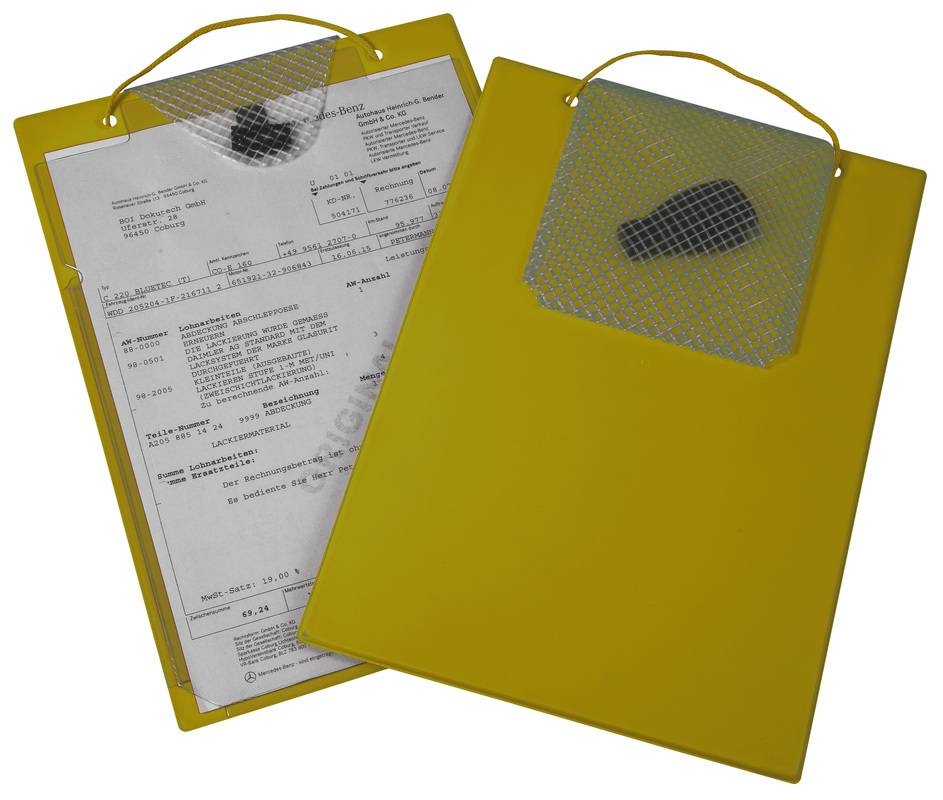 Auftragsmappe,m. Kordel,Schlüsselfach,f. DIN A4,hochfeste Folie,gelb-0