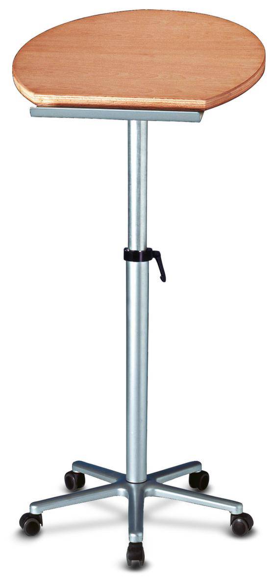 Rednerpult,HxBxT 720-1180x600x520mm,Platte Buche,Gestell silber-0