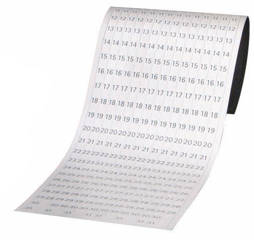 Datumstreifen 191x695cm 1-31 ws 12St-2