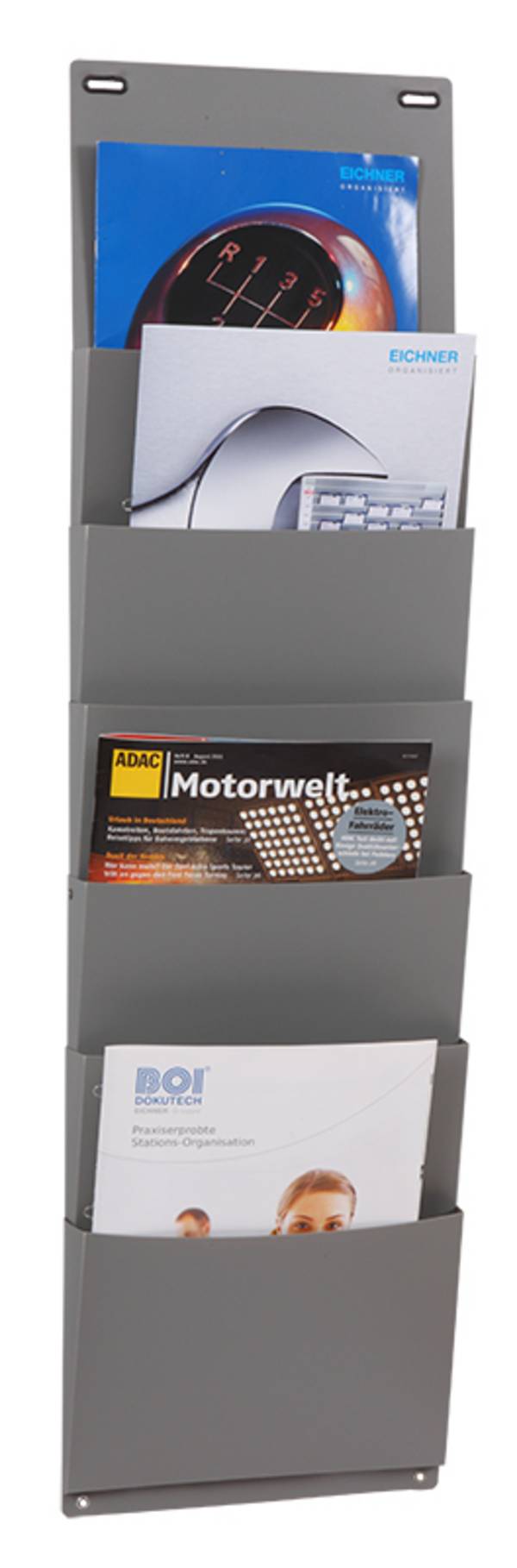 Büroplaner,6 Fächer,HxB 900x255mm,Ablage(n) PP,anthrazit