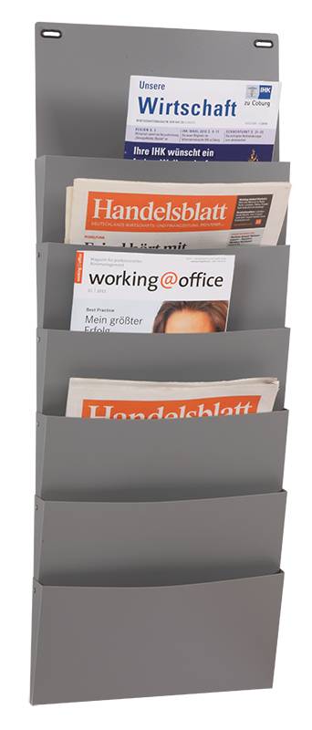 Büroplaner,6 Fächer,HxB 900x345mm,Ablage(n) PP,anthrazit-0