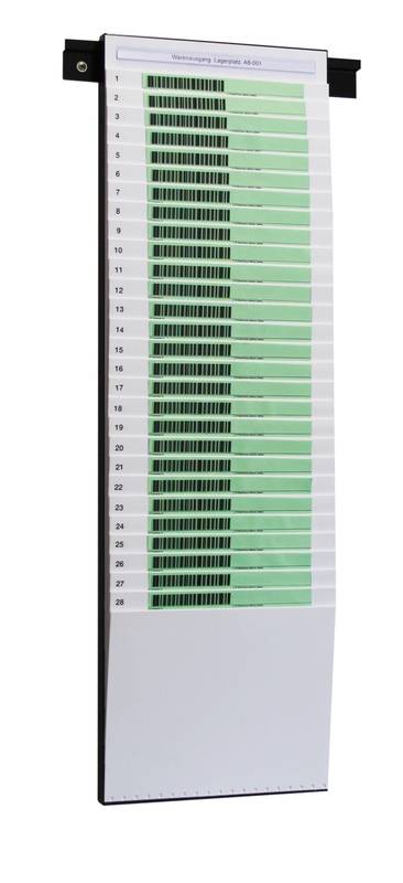 Planungstafel,29 Fächer,HxB 795x250mm,Ablage(n) PVC,weiß-0