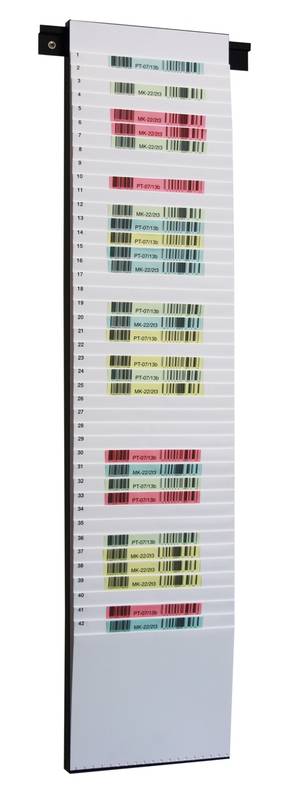 Planungstafel,43 Fächer,HxB 1085x250mm,Ablage(n) PVC,weiß-0