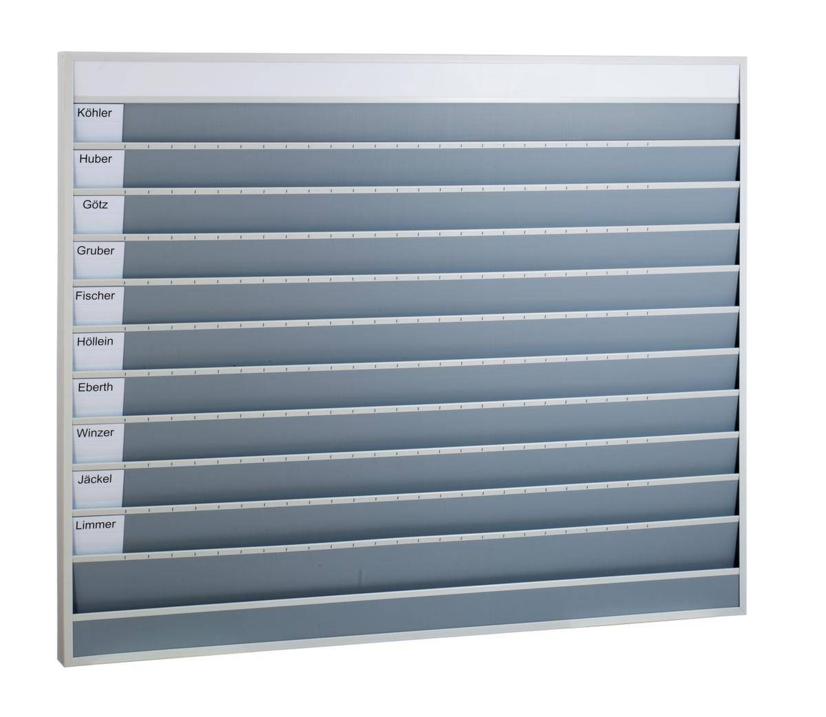 Auftragsplaner,6 Fächer,HxB 918x1575mm,Ablage(n) Kunststoff,grau-1