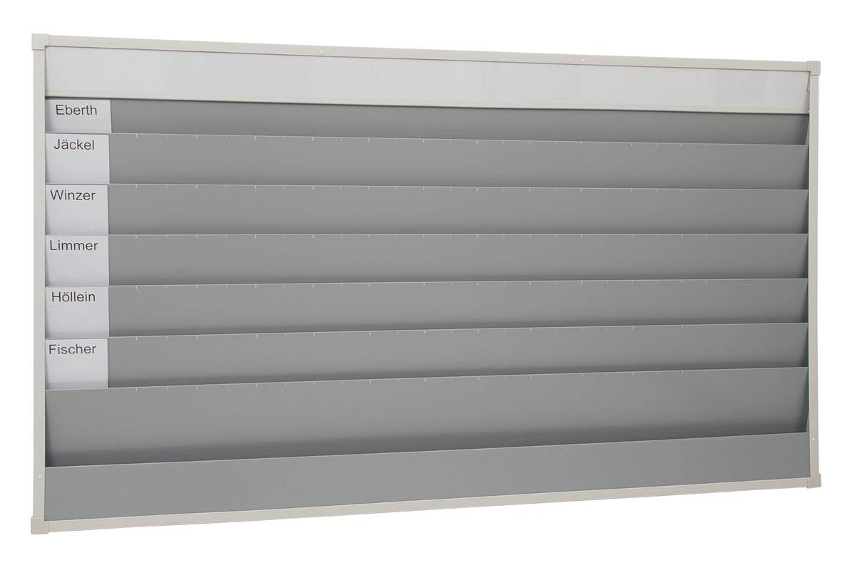 Auftragsplaner,6 Fächer,HxB 918x1575mm,Ablage(n) Kunststoff,grau-4