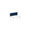 Tischtrennwand,HxB 400x2000mm,Winkel 90-180°,Wand Stoff,blau