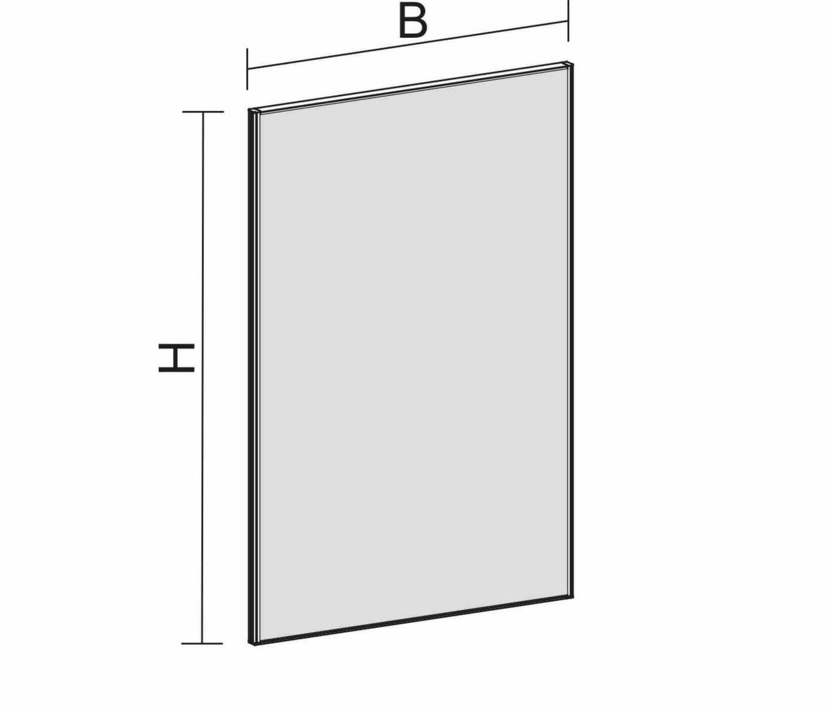 Schallabsorbierende Stellwand,HxBxT 1800x1200x41mm,Wand Stoff,grau-2