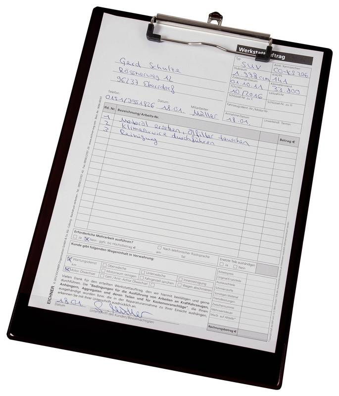 Klemmbrett,f. DIN A4,m. Aufbewahrungsfach,schwarz-0