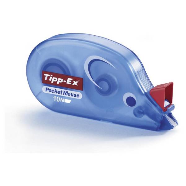 Korrekturroller,Band LxB 10mx4,2mm,Gehäuse blau transparent