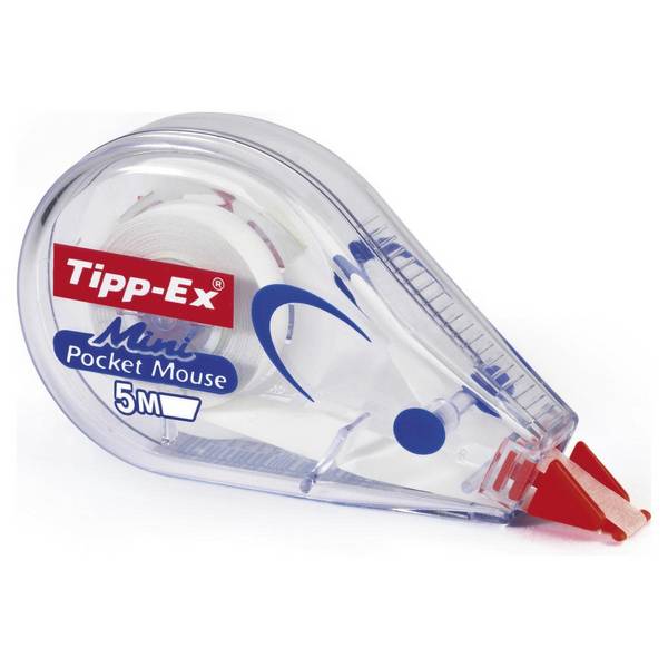 Korrekturroller,Band LxB 5mx5mm,Gehäuse transparent