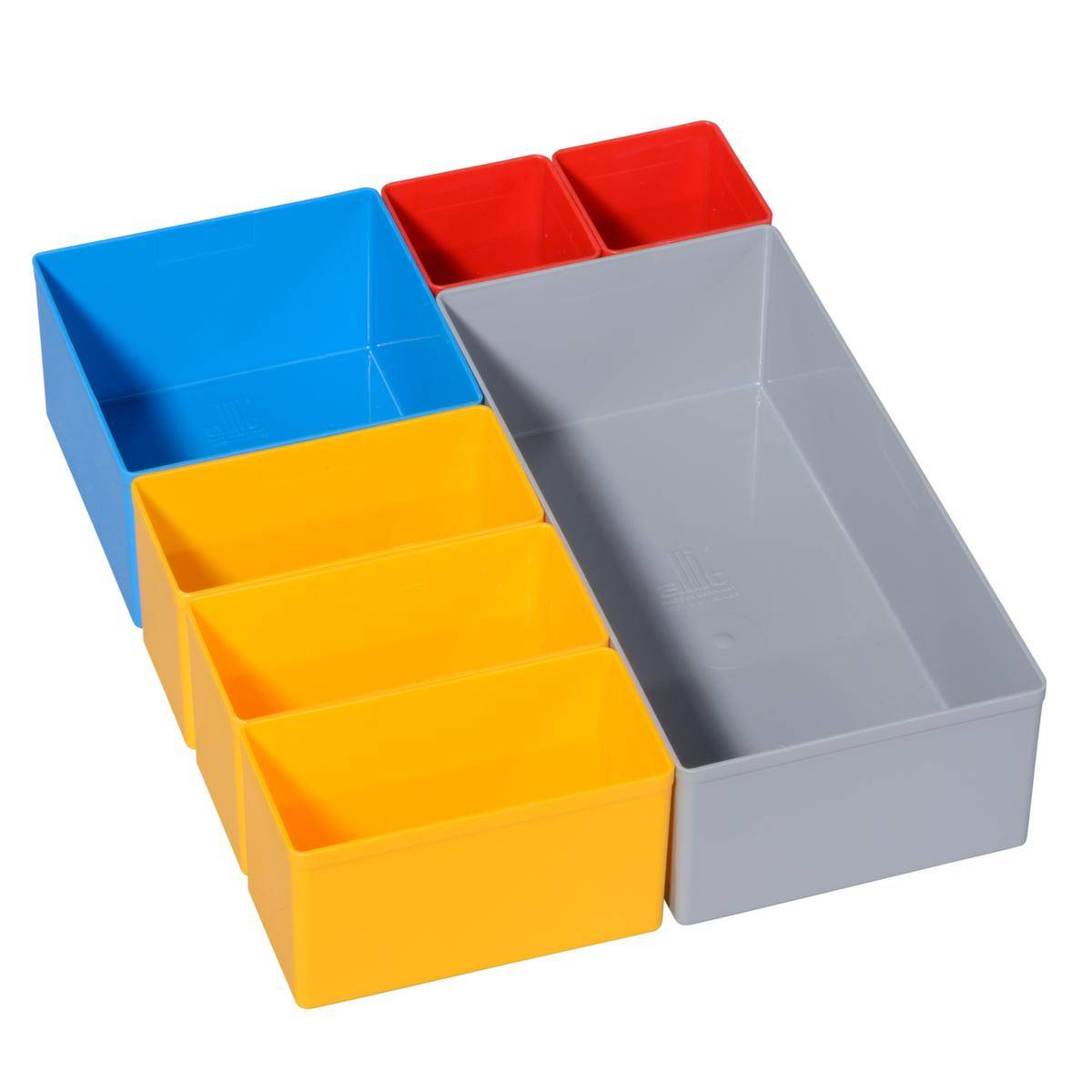 Einsatzboxen-Set,Kastengröße 1/2/3/5,rot,blau,gelb,grau-0