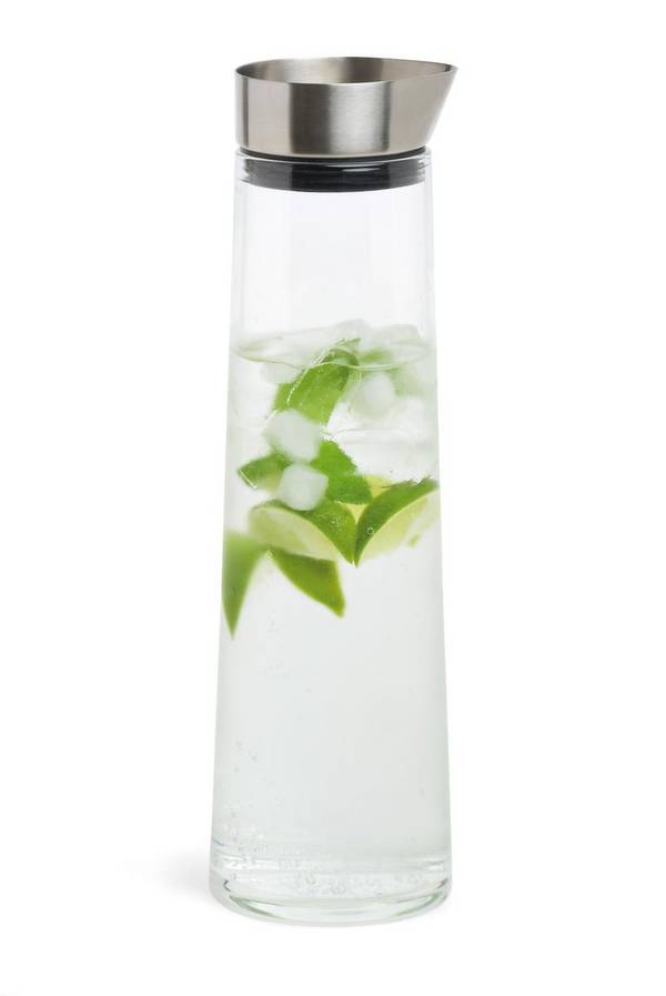 Karaffe,1,5l,Glas,Deckel Edelstahl