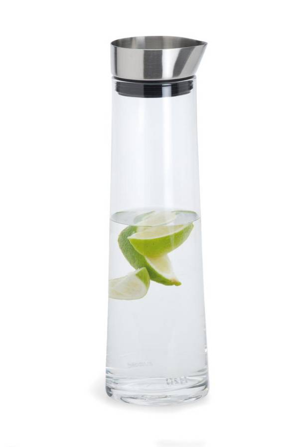 Karaffe,1l,Glas,Deckel Edelstahl