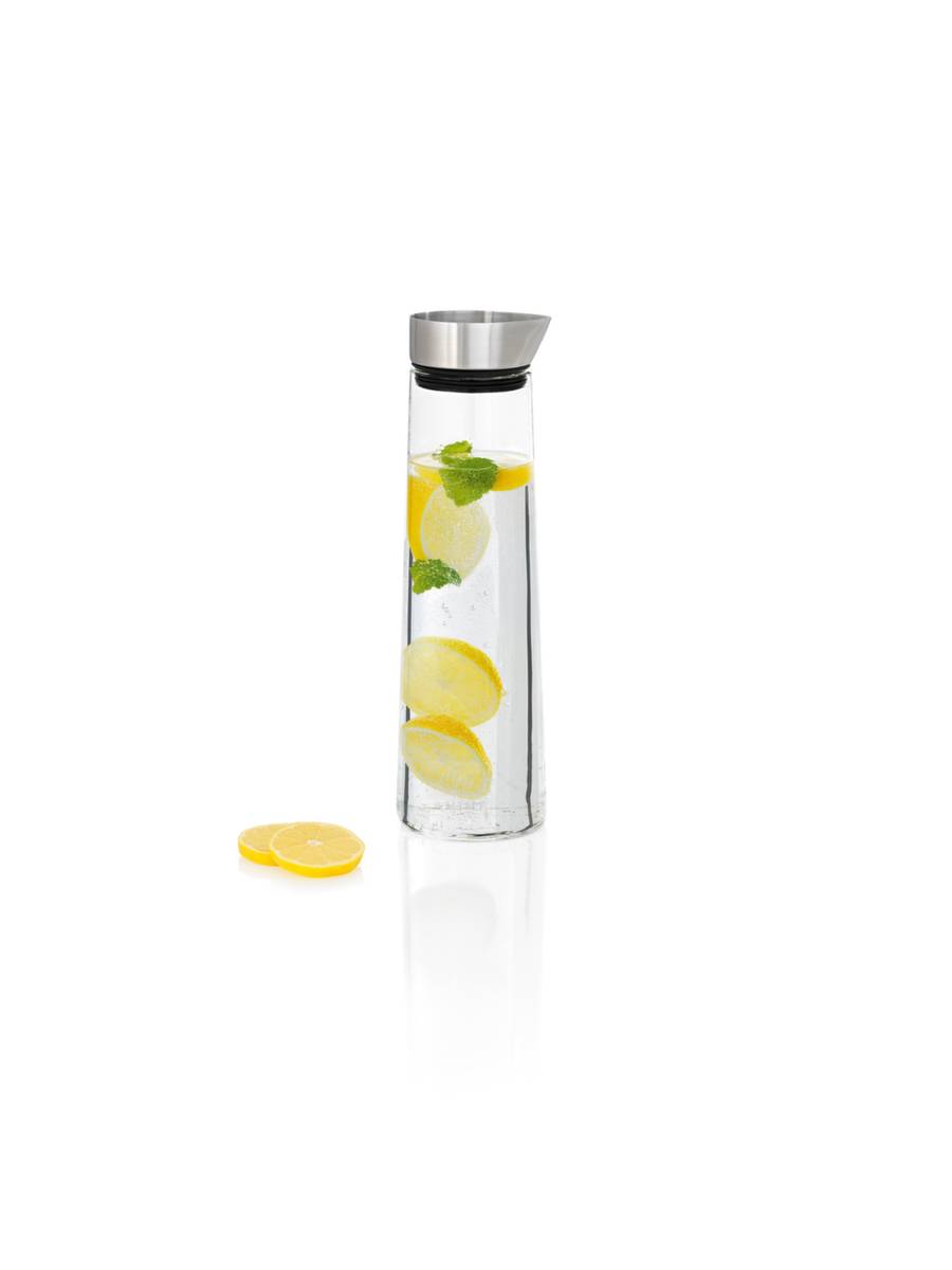 Karaffe,1l,Glas,Deckel Edelstahl-1